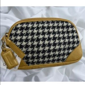 Coach Houndstooth Pouch/Cosmetic Bag #8399